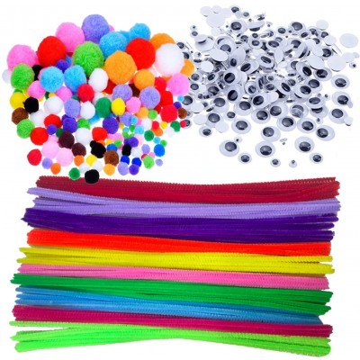 germany educational hobby children craft supply mini diy kids art craft kits pompoms googly eyes pipe cleaners set