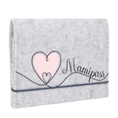 Handmade woman embroidery German mutterpass beautiful pregnancy maternity fabric felt mother passport cover