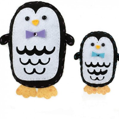 craft kits kids diy toys decorative mini tie gentle cute penguin owl sewing crafts felt fabric DIY animal crafts for adults