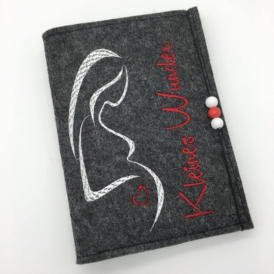 german amazon additional compartment personalized birth pregnancy mom silhouette mutterpass felt mother passport cover