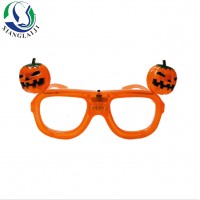 Custom led safety glasses halloween pumpkin shape 6 light bulb party light glasses