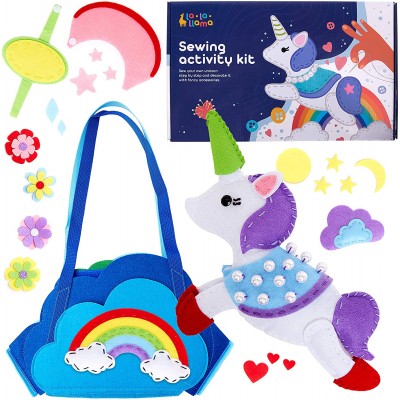 new christmas kids educational toys  DIY felt fabric craft kit handmade handbag handicraft unique stuffed unicorn sewing crafts