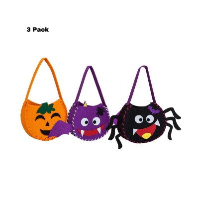 free sample reusable wholesale felt gift bag small treat parties kids cookie halloween candy bag for Halloween