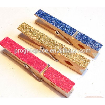 made in China hot sale wholesale high quality promotion gift wooden chothespins colored design wood cloth clips