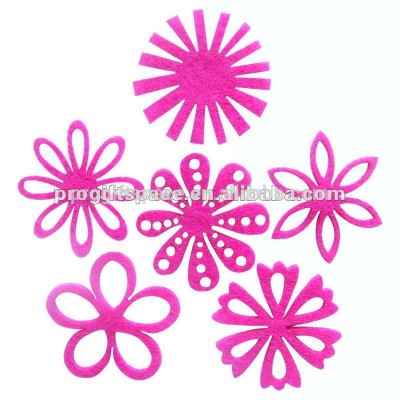 progiftspace 2018 new laser cut polyester fabric felt cheap artifical flower decoration wholesale for wedding scrapbooking DIY