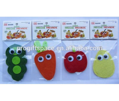 hot sale eco friendly new products promotional gift wholesale ornaments felt fabric apple bug carrot and pear on Waimaotong express