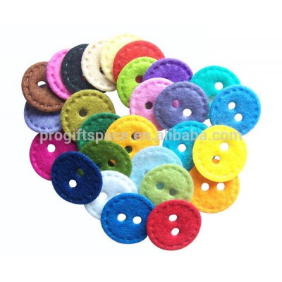 progiftspace 2018 new fashion heat embossing polyester felt decorative buttons wholesale for craft toy clothing accessories DIY