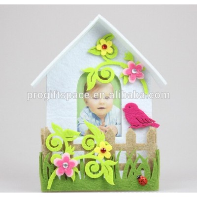 hot best selling new products green flower house home decor wholesale felt fabric 3d family tree frame toy photo frames love