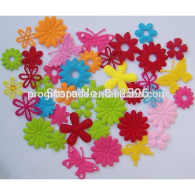 2018 promotional items factory direct die cut artificial decorative felt flower shapes for crafts home wedding decoration