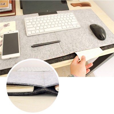 china suppliers custom logo multi-functional computer felt desk pads felt desk mats with pockets