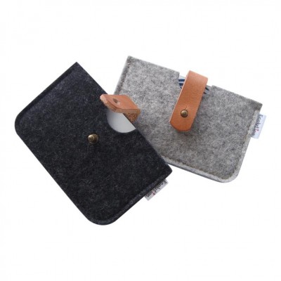 wholesale custom students gift handmade money clip mini sd sim atm name felt business wallet card holder