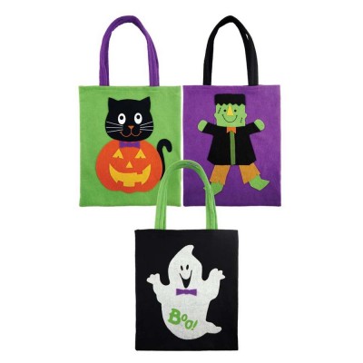 kids party favors toys cosplay costume treating gift mascaras pumpkin halloween felt candy bag