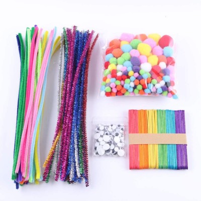 professional school children supplies macrame googly eyes pom poms kids diy art and craft chenille stem pipe cleaner set