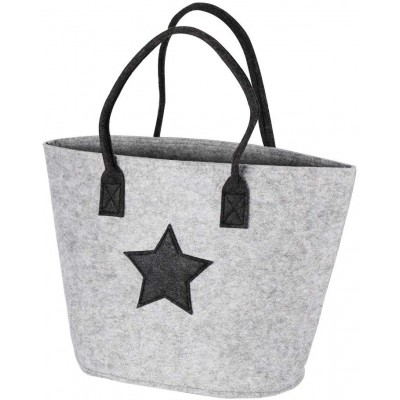 environmental protection private label vegetable modern star decoration recycle felt fabric grocery shopping bag