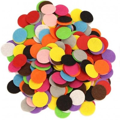 cheap bulk buy different sizes round felt pads die cut non adhesive felt circles for DIY crafts and sewing handcrafts